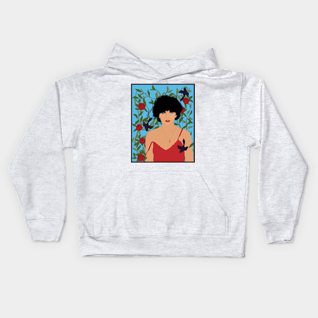 Linda Ronstadt Kids Hoodie by Goddess of the Bees 